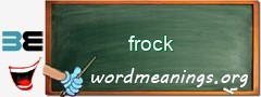 WordMeaning blackboard for frock